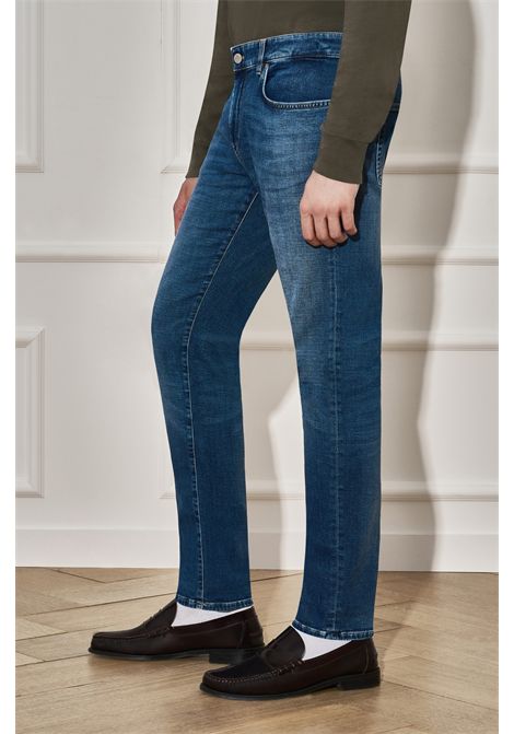 PT Torino Jeans Super Slim Swing in Denim Stretch Blu Medio Uomo PT TORINO | Pantaloni | C5-DP05Z0ML75